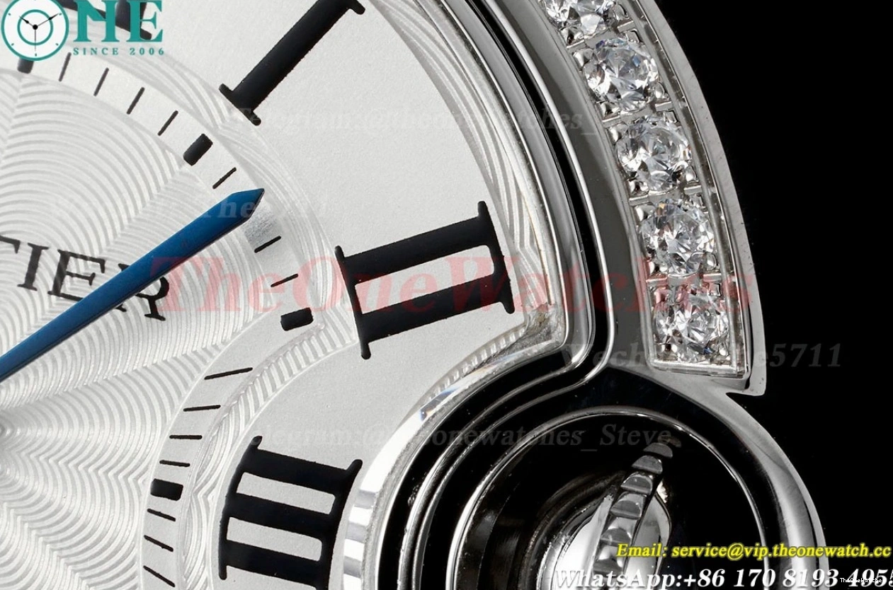 Ballon Dia 33mm White De Bleu SS SS Dial Quartz Cartier AF 0417